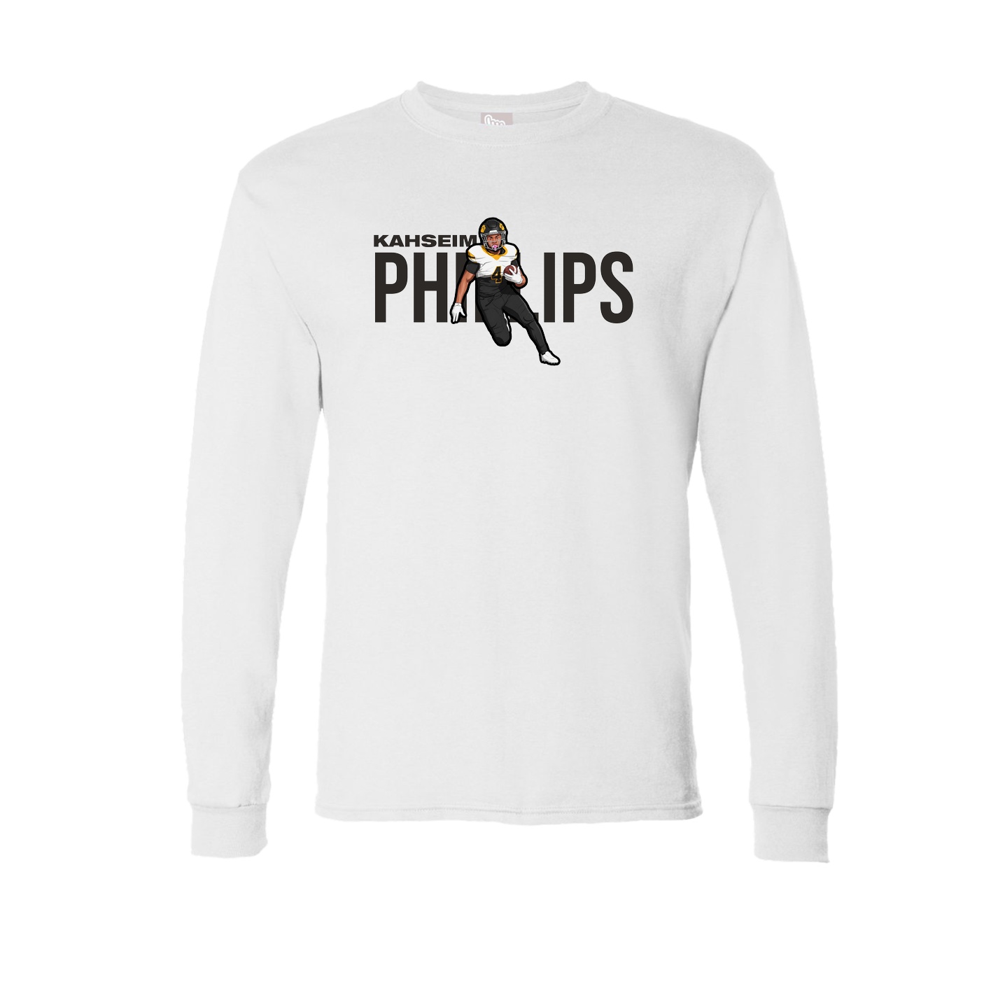 Long Sleeve Tee — Player Name in White