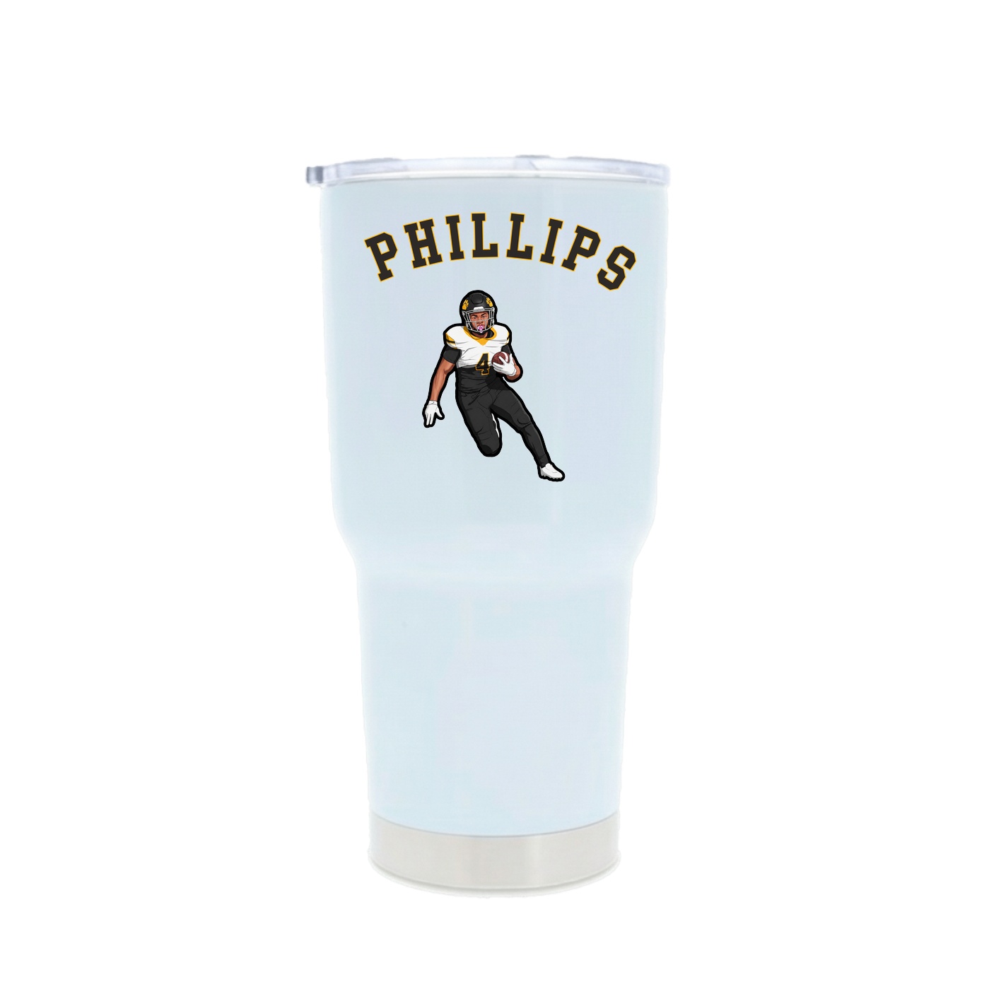 30oz Stainless Steel Tumbler — Shirsey Arch in White