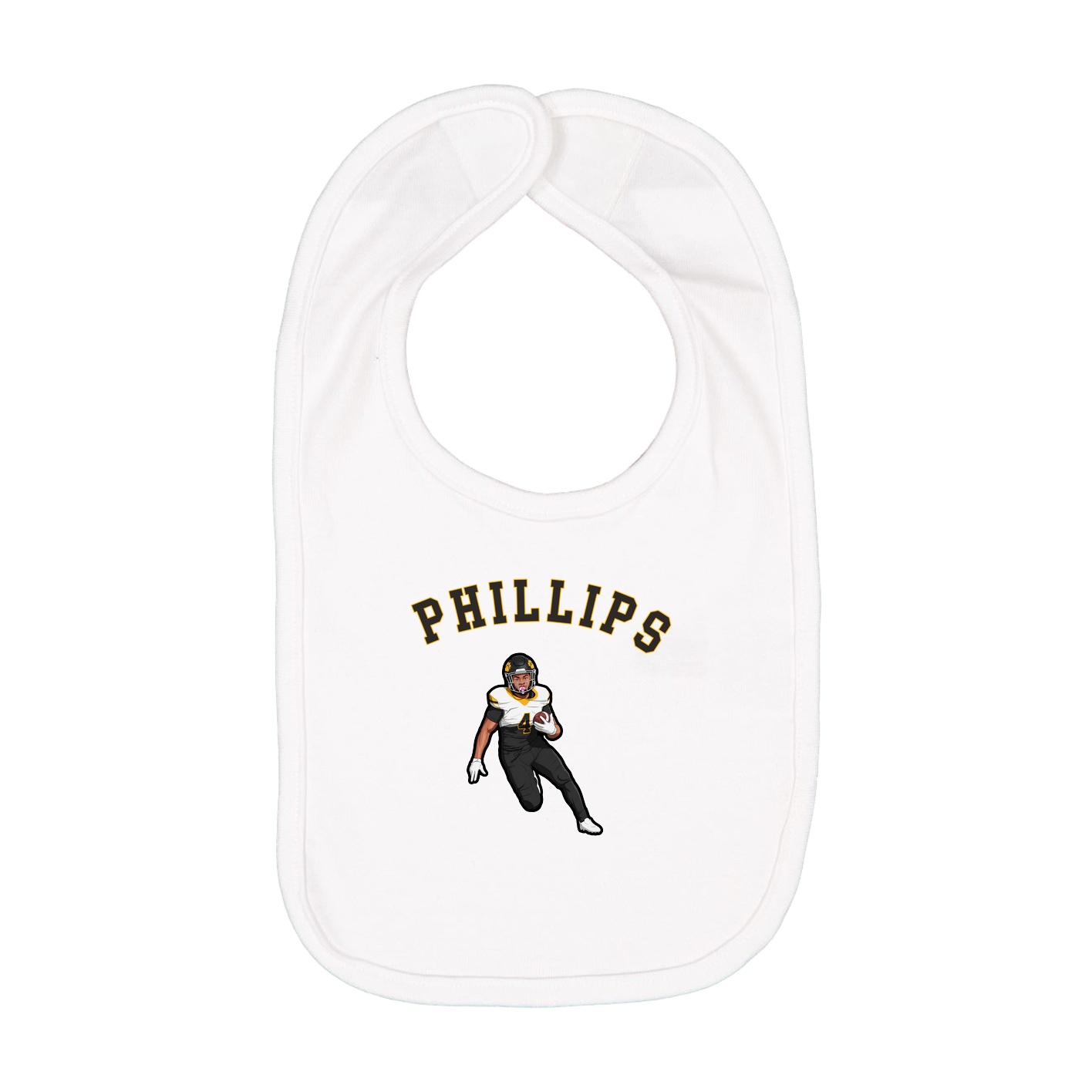 Infant Bib — Shirsey Arch in White