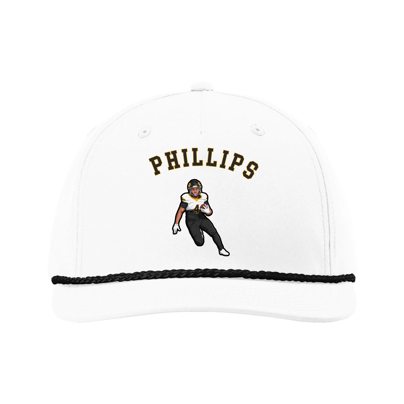 Five-Panel Classic Rope Cap — Shirsey Arch in White