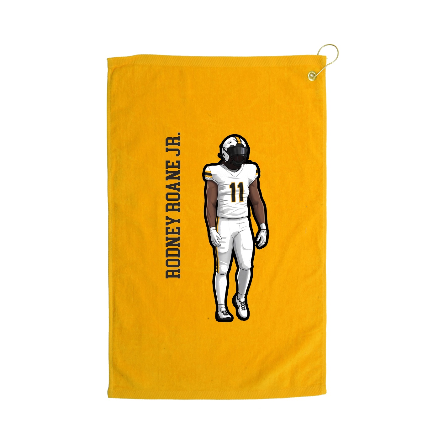 Golf Towel — Name Vertical in Gold