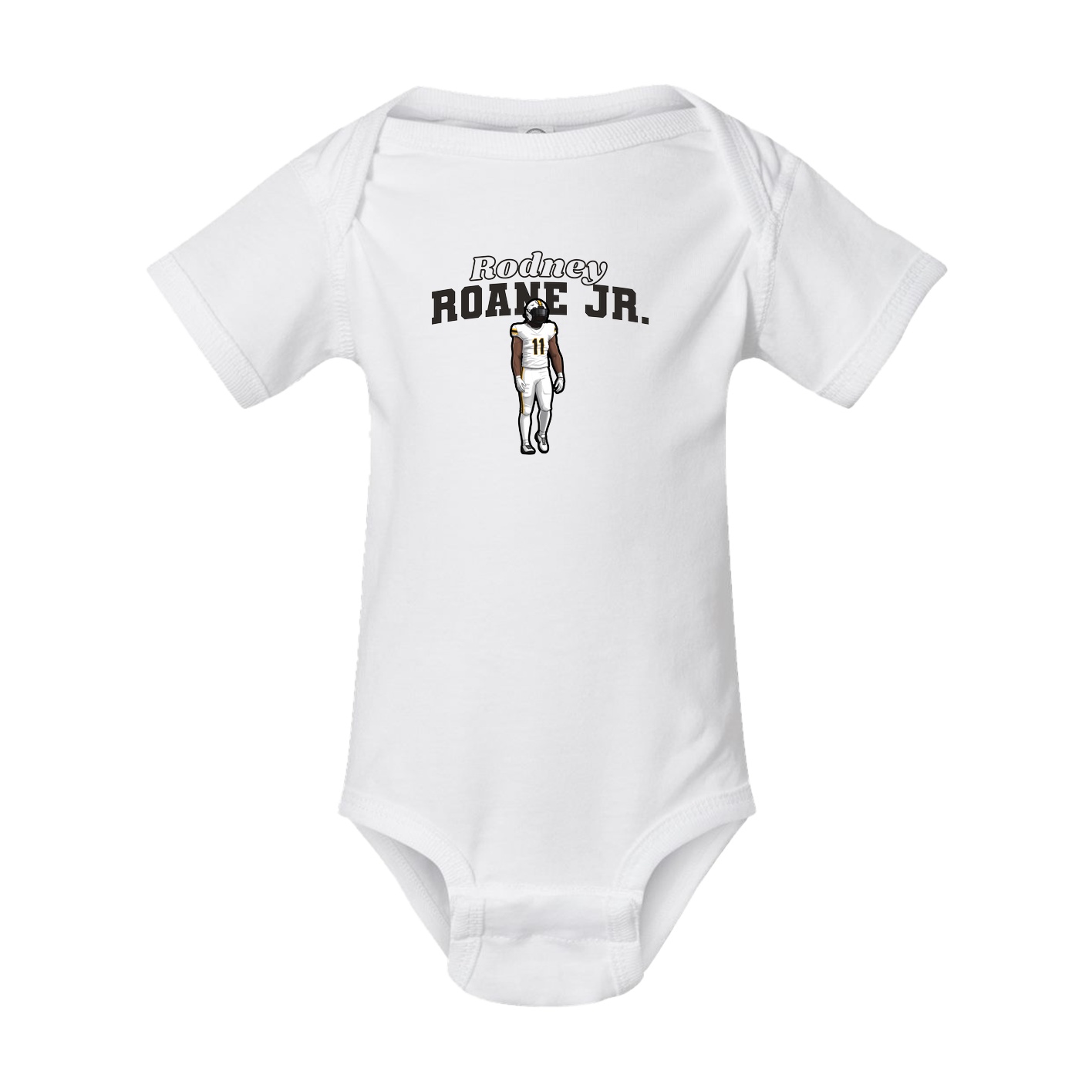Baby Onesie — Name Arch in White