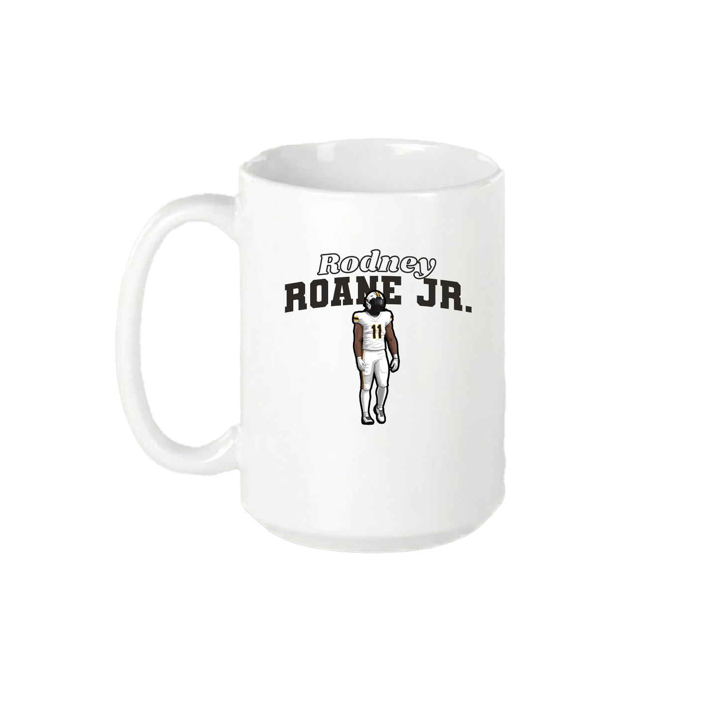 15oz Coffee Mug — Name Arch in White