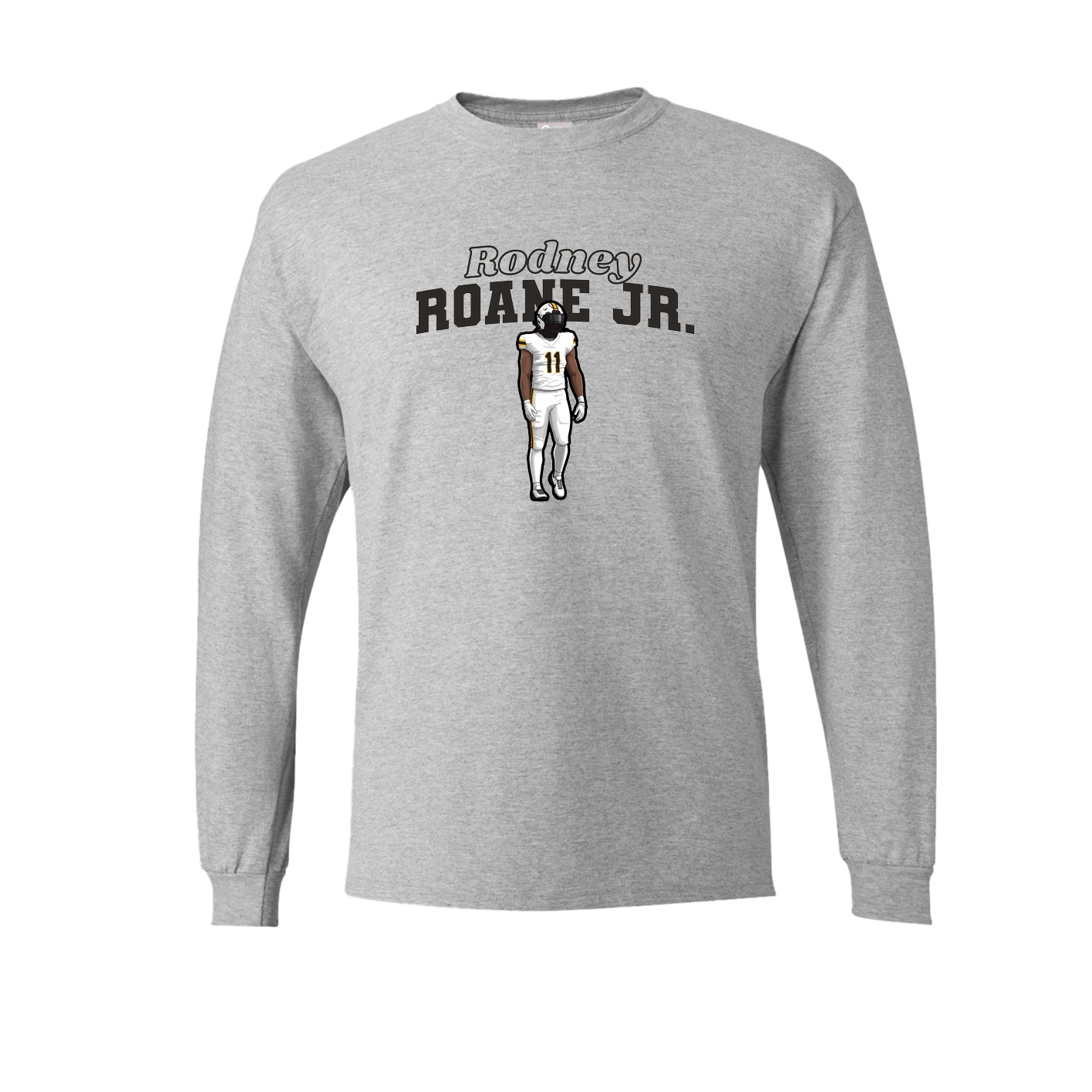 Long Sleeve Tee — Name Arch in Grey