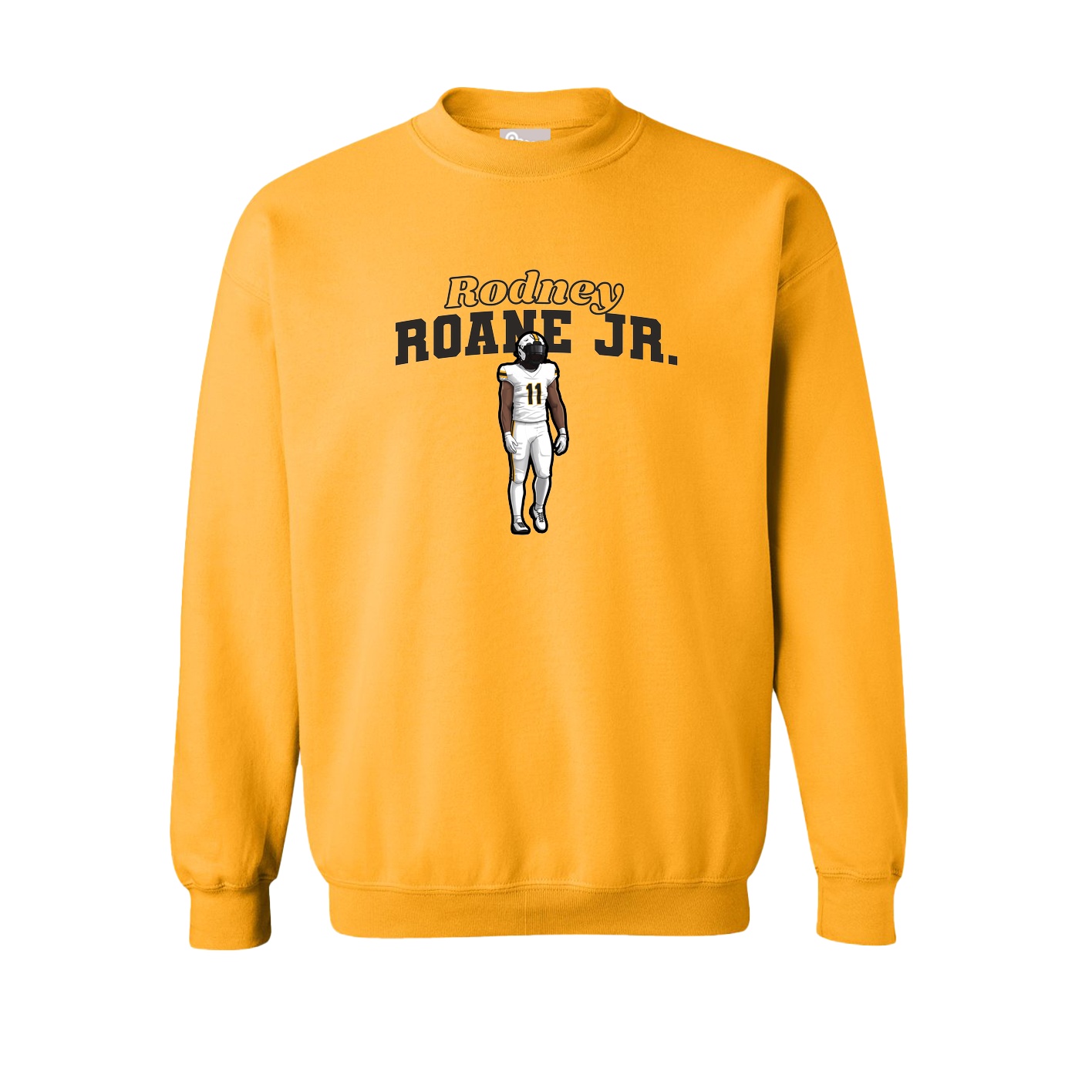 Fleece Crew — Name Arch in Gold