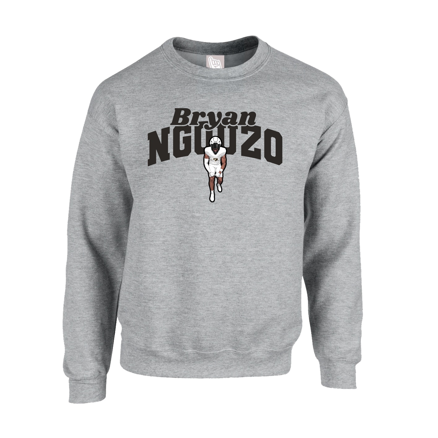 Fleece Crew — Signature Arch in Grey