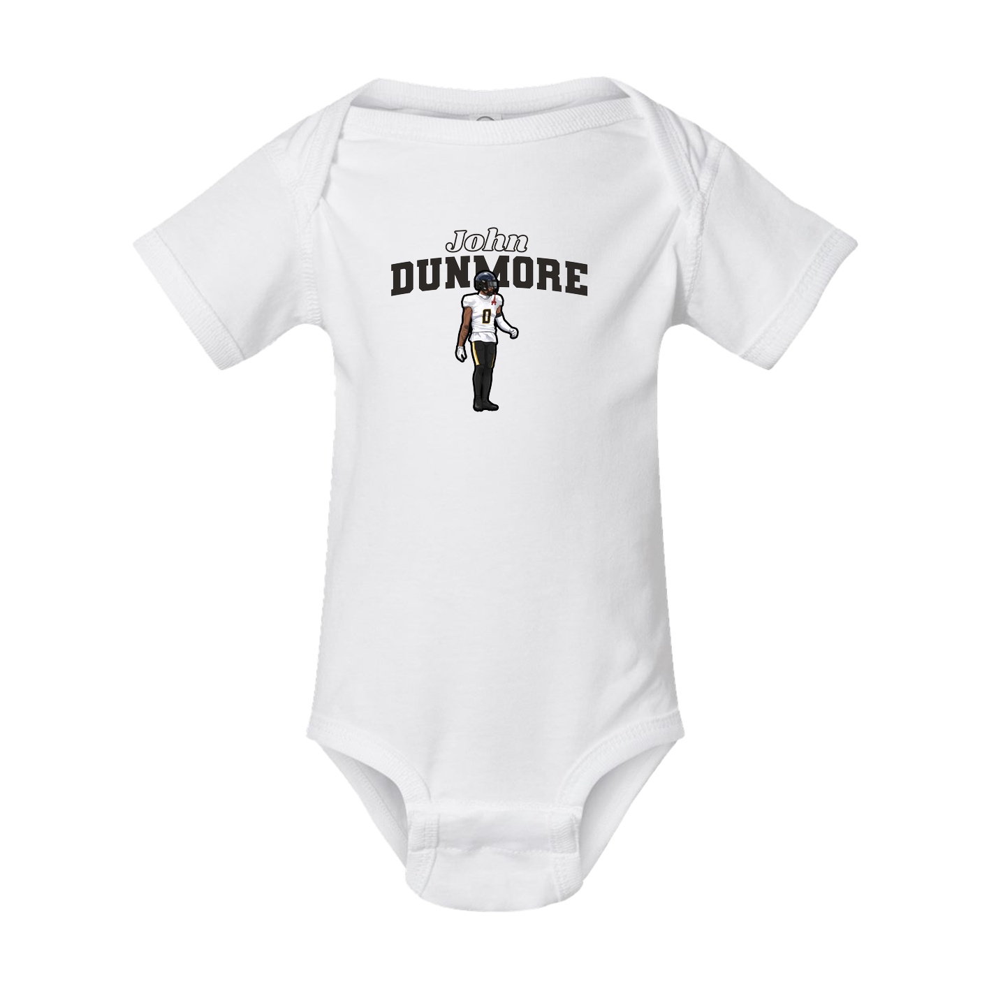 Baby Onesie — Name Arch in White
