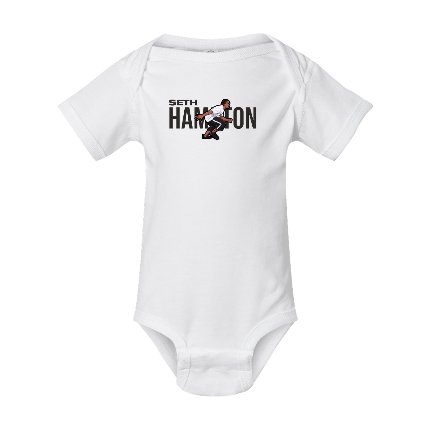 Baby Onesie — Player Name in White