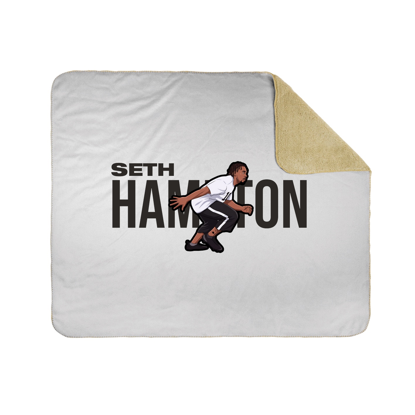 Throw Blanket — Player Name in White