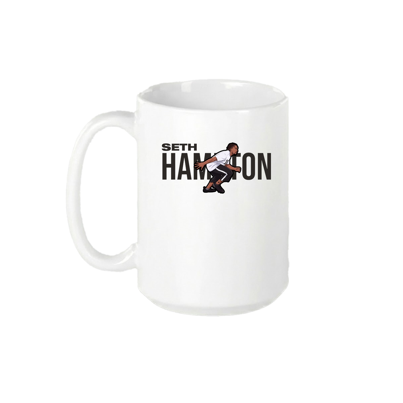 15oz Coffee Mug — Player Name in White