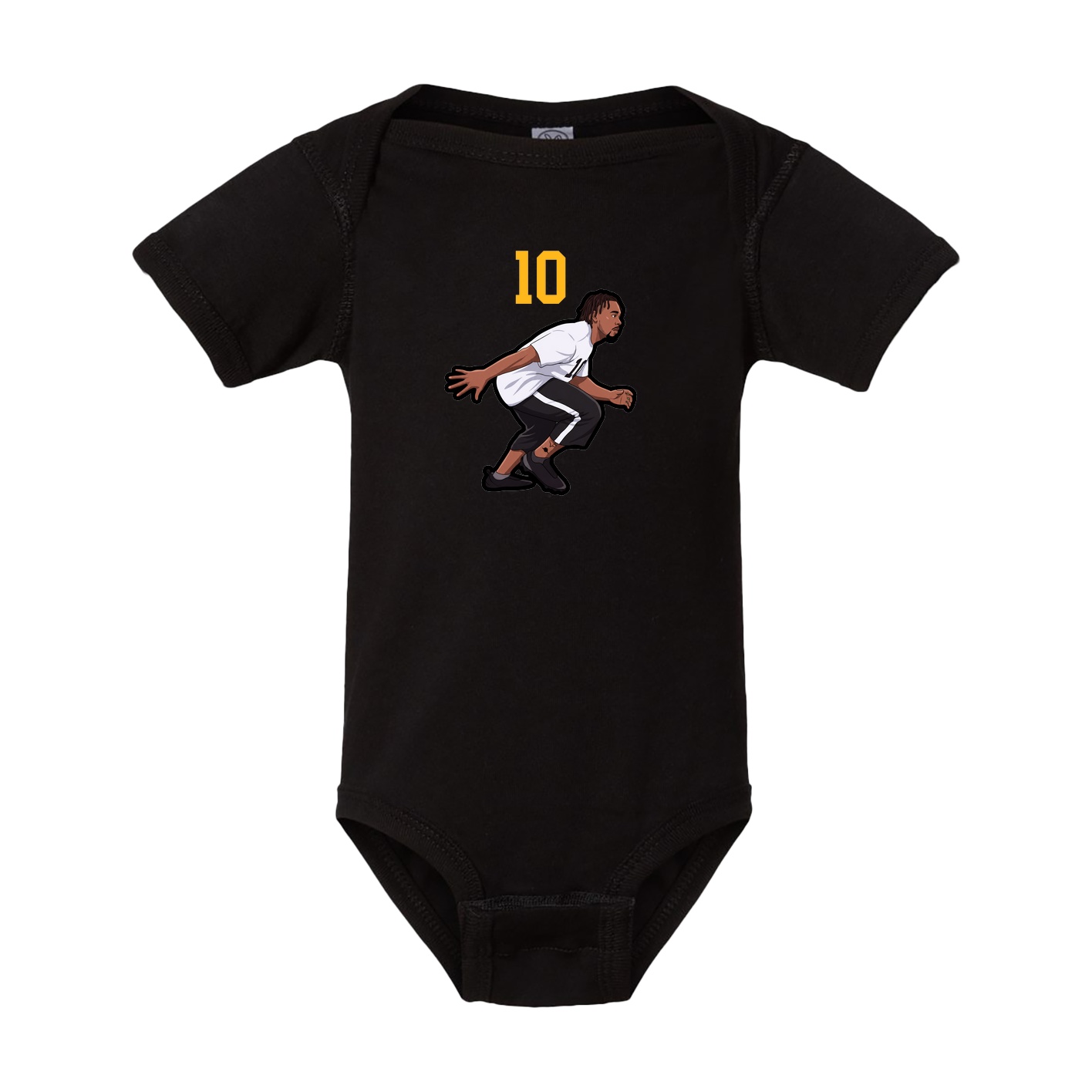 Baby Onesie — Number Top in Black