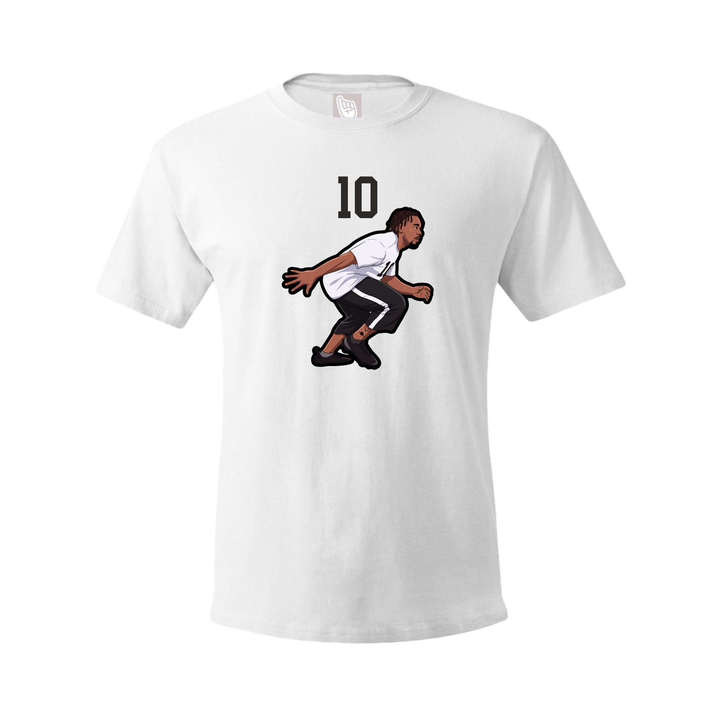Youth Tee — Number Top in White