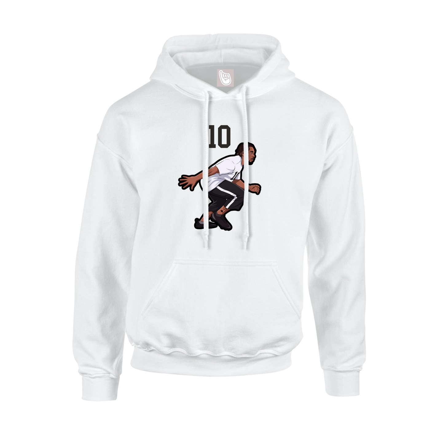 Youth Hoodie — Number Top in White