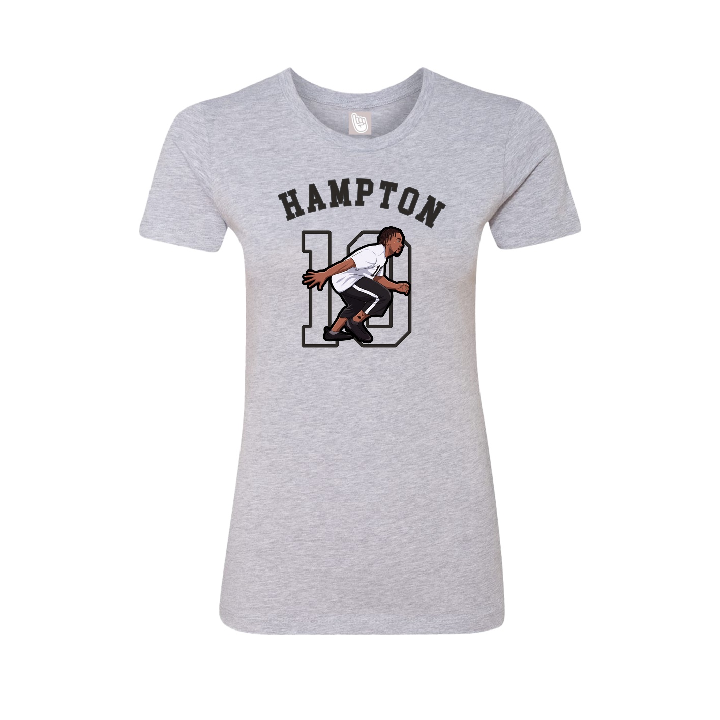 Fitted Women's Tee — Shirsey Arch in Grey