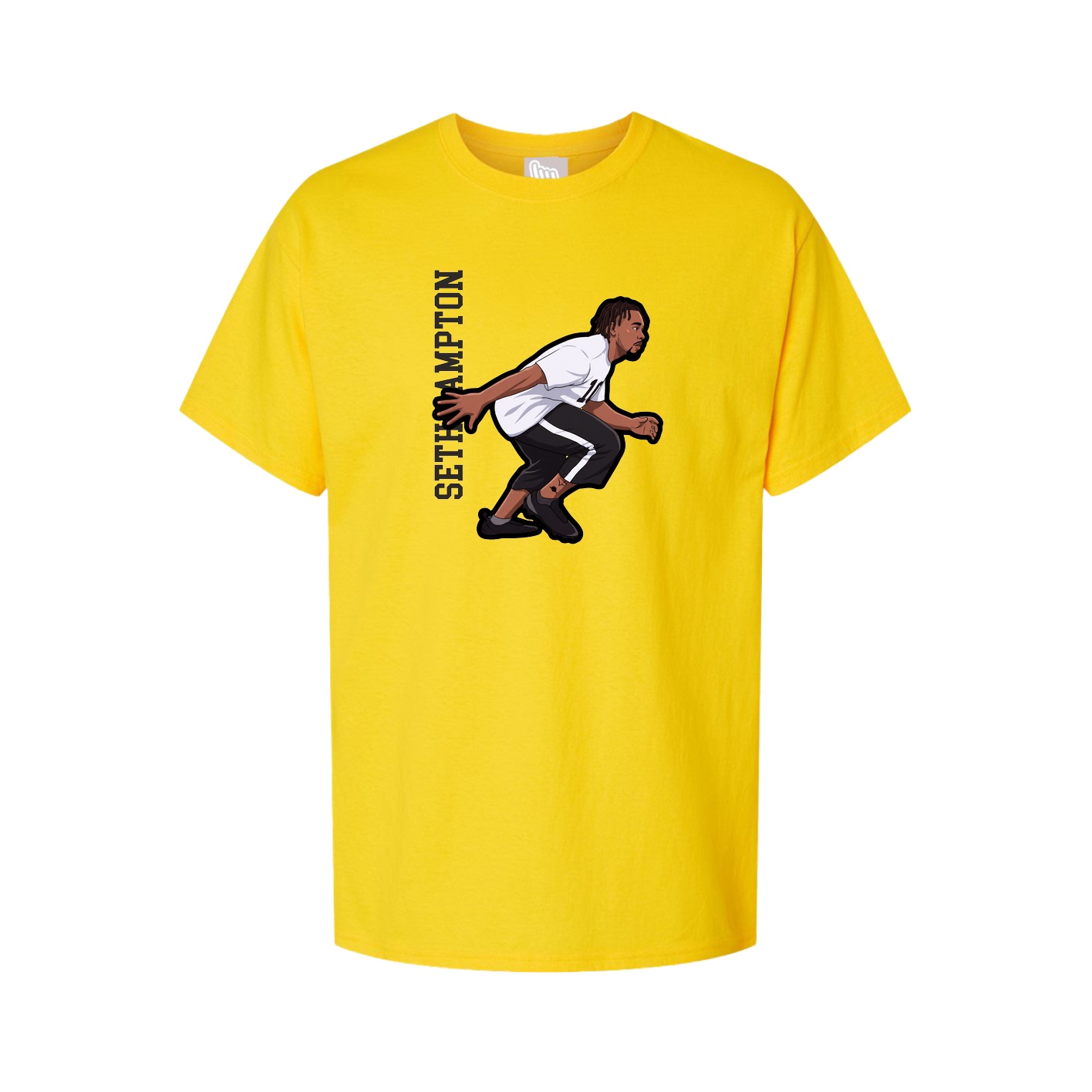 Youth Tee — Name Vertical in Gold