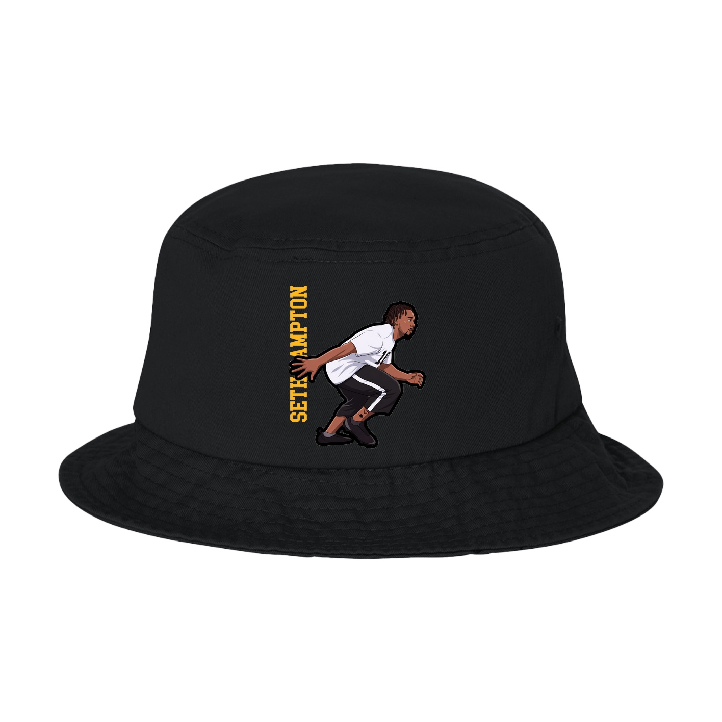 Bucket Cap — Name Vertical in Black