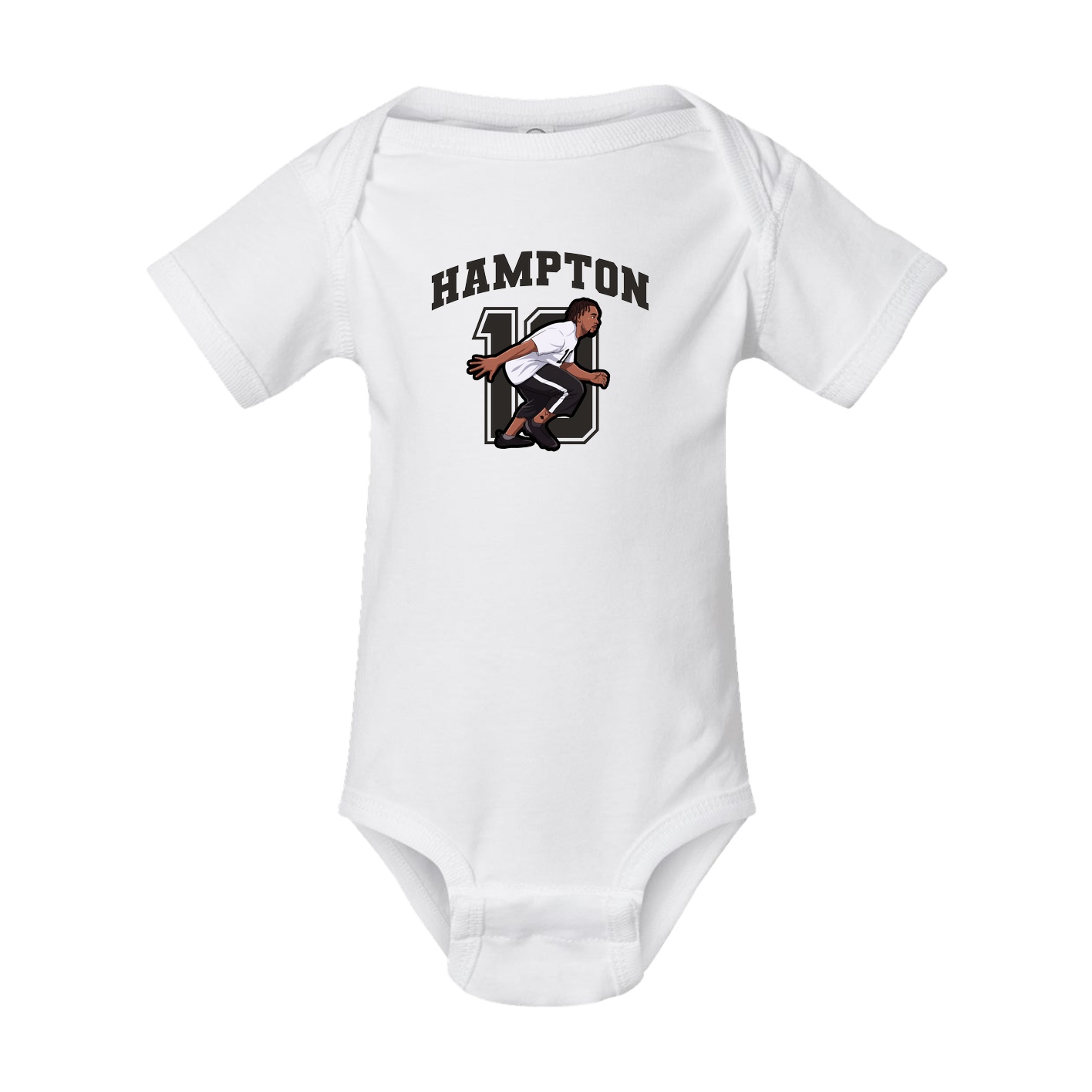 Baby Onesie — Number in White