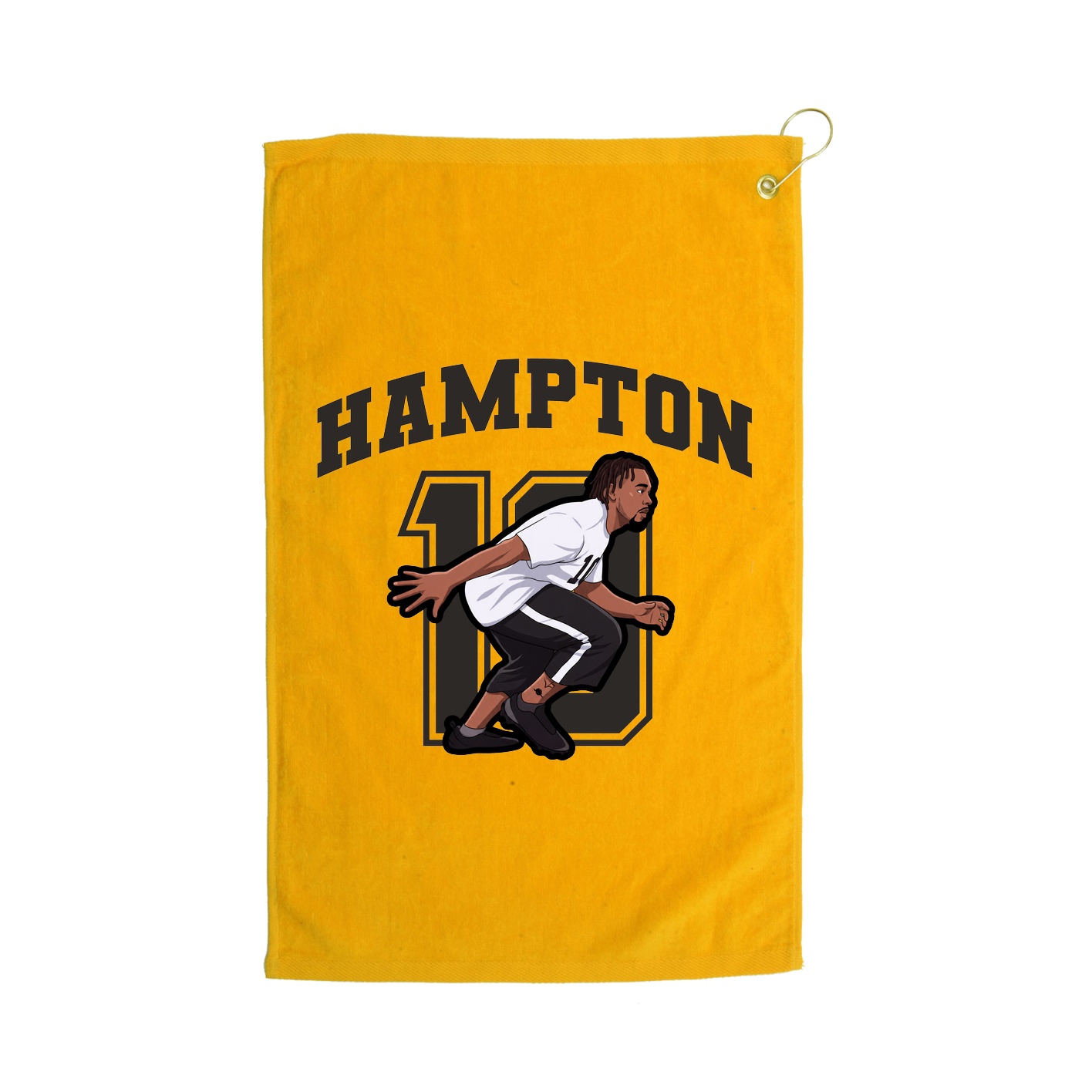 Golf Towel — Number in Gold