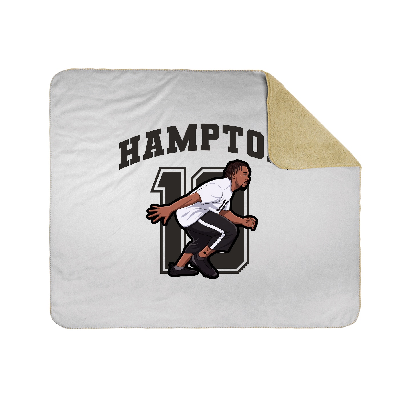 Throw Blanket — Number in White