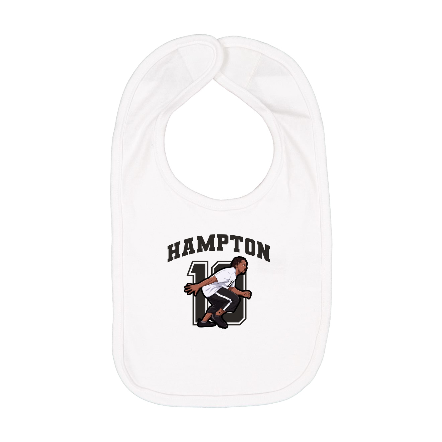 Infant Bib — Number in White