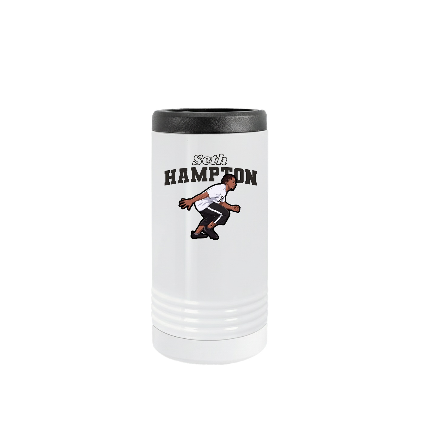 Slim Beverage Holder — Name Arch in White