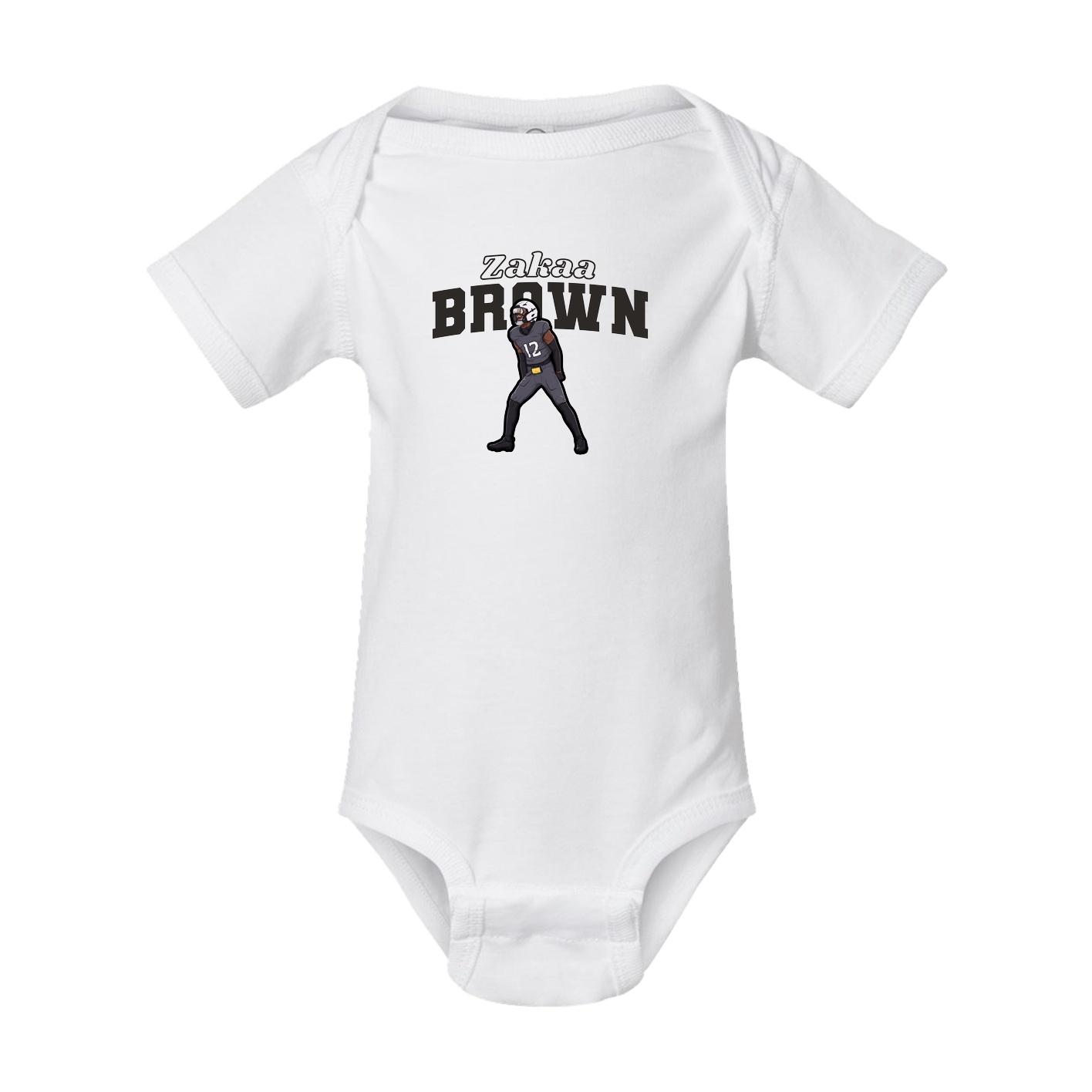 Baby Onesie — Name Arch in White
