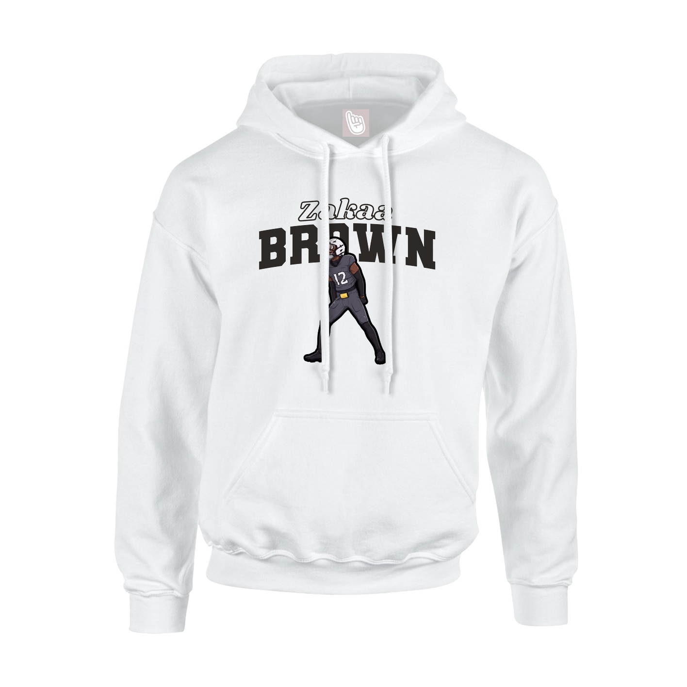 Hoodie — Name Arch in White