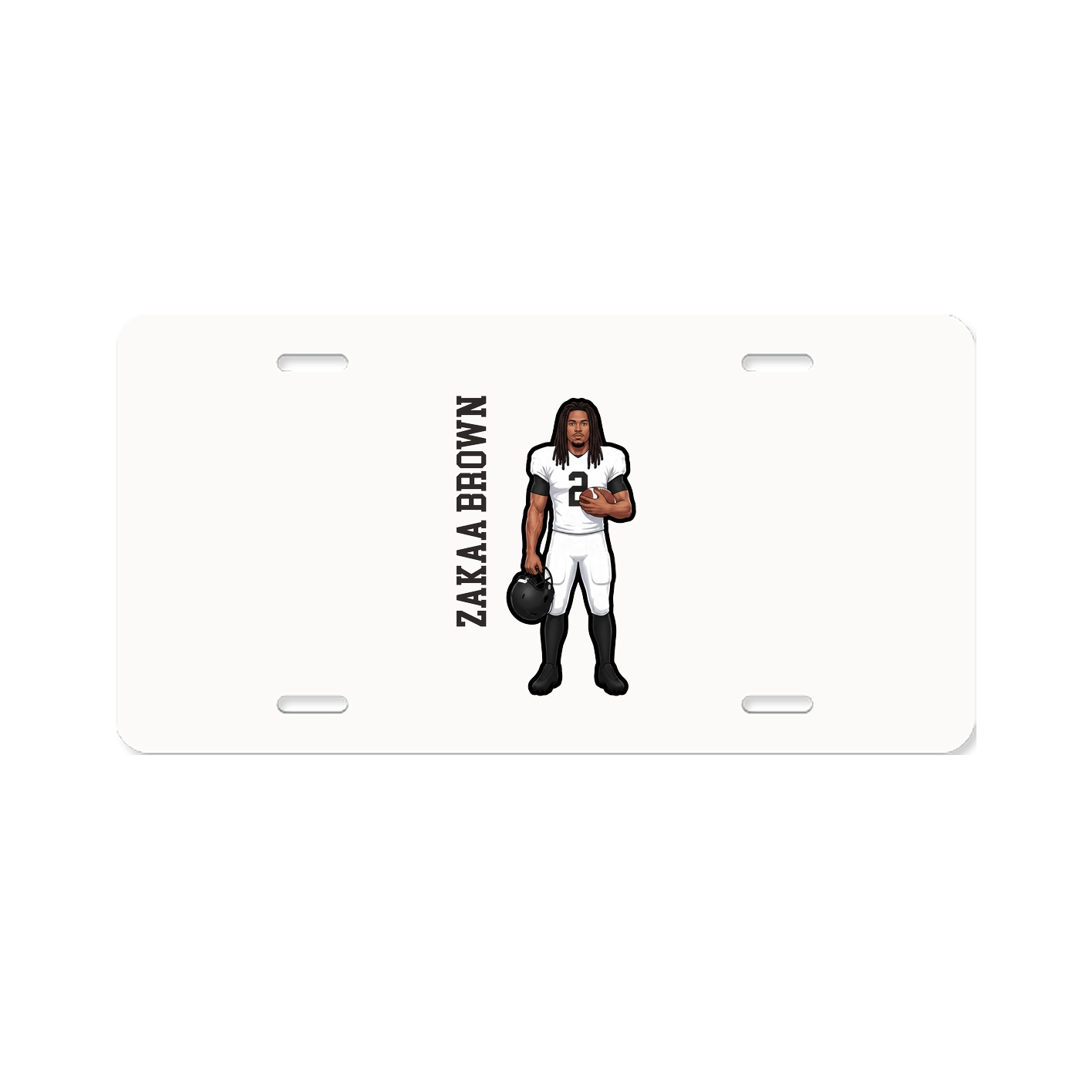 License Plate — Name Vertical in Classic