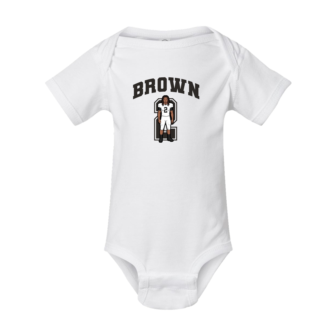 Baby Onesie — Number in White