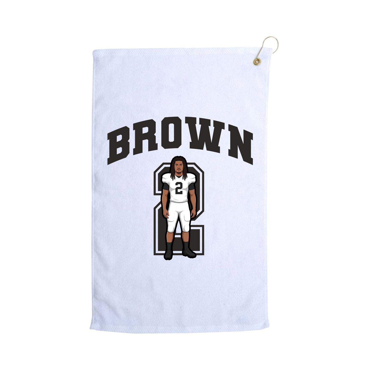 Golf Towel — Number in White