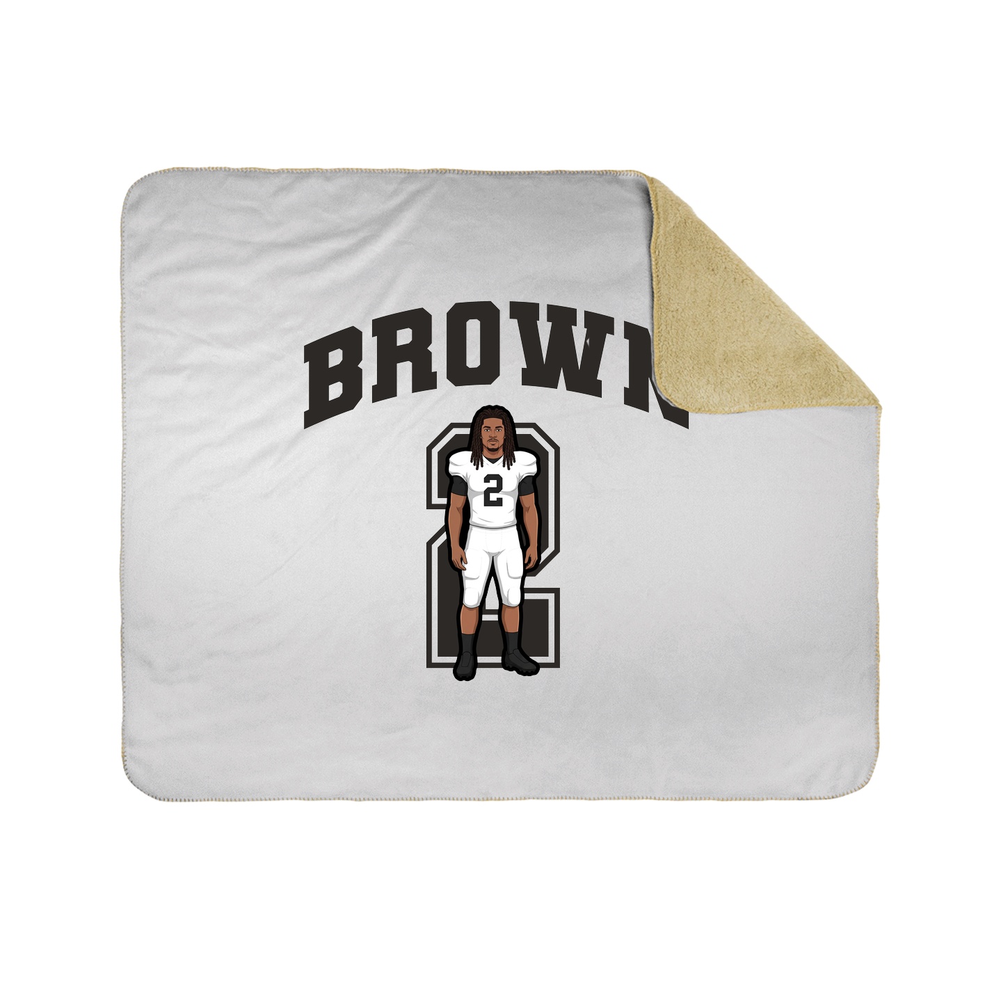 Throw Blanket — Number in White