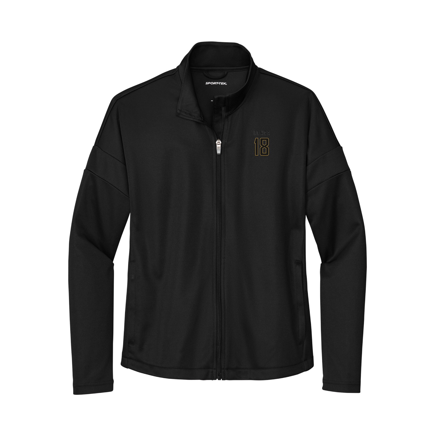 Womens Team Travel Full-Zip Jacket — Front Shirsy in Black