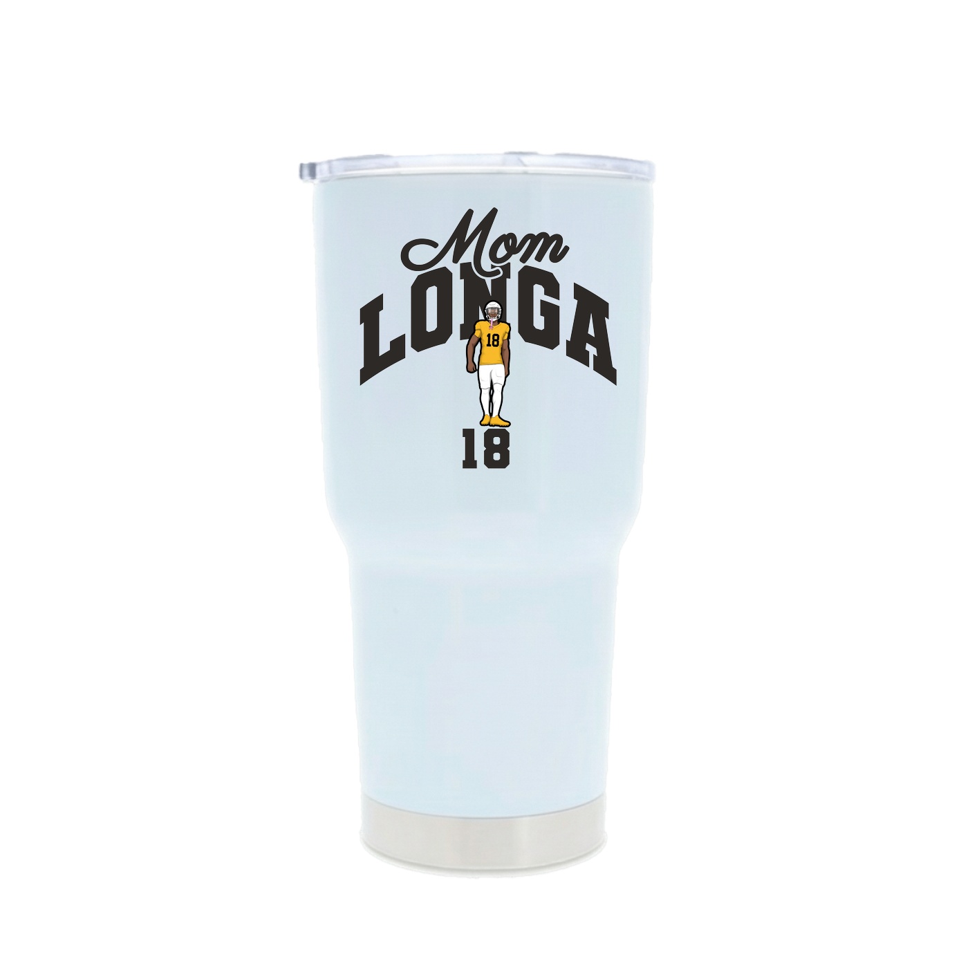30oz Stainless Steel Tumbler — Mothers Day Arch in White