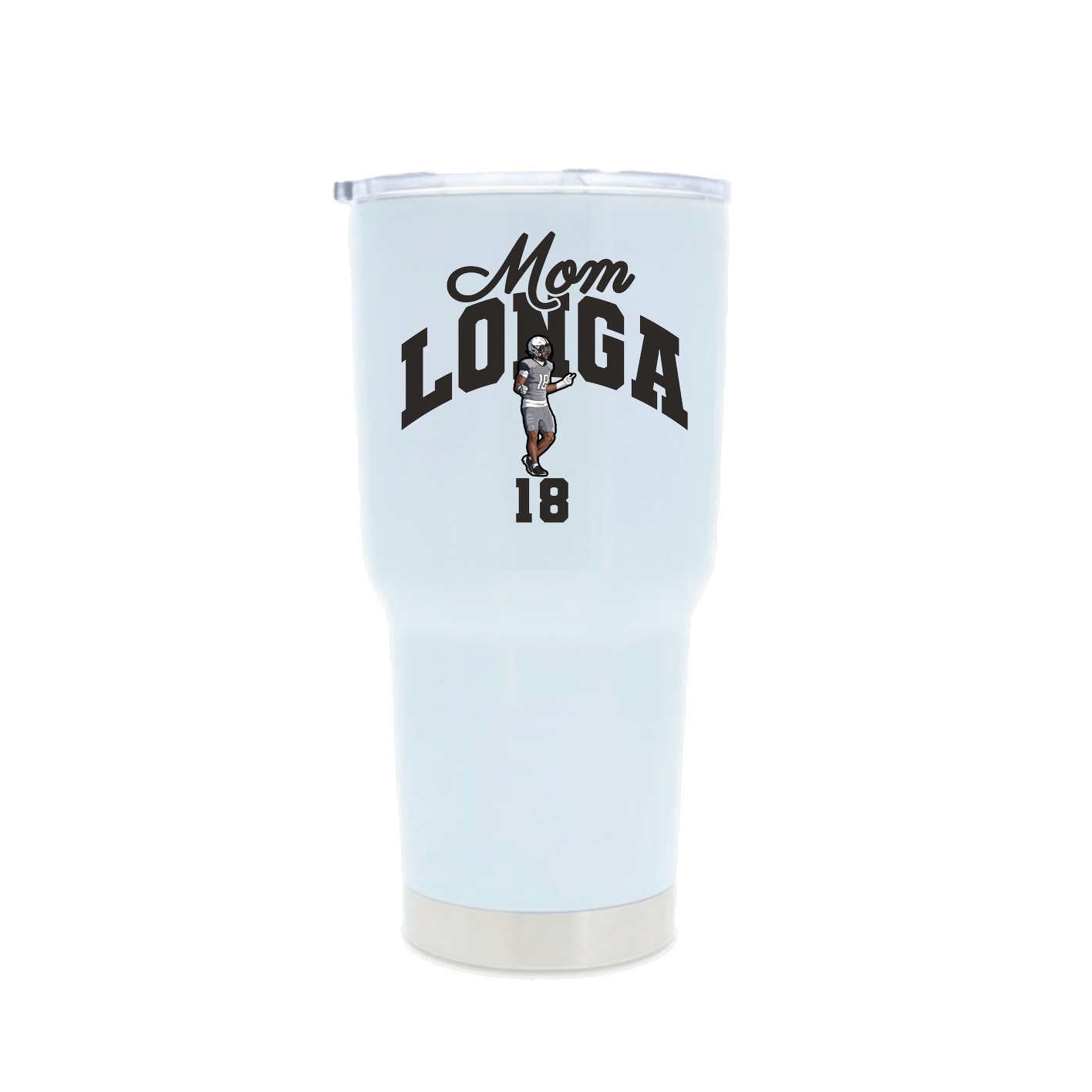 30oz Stainless Steel Tumbler — Mothers Day Arch in White