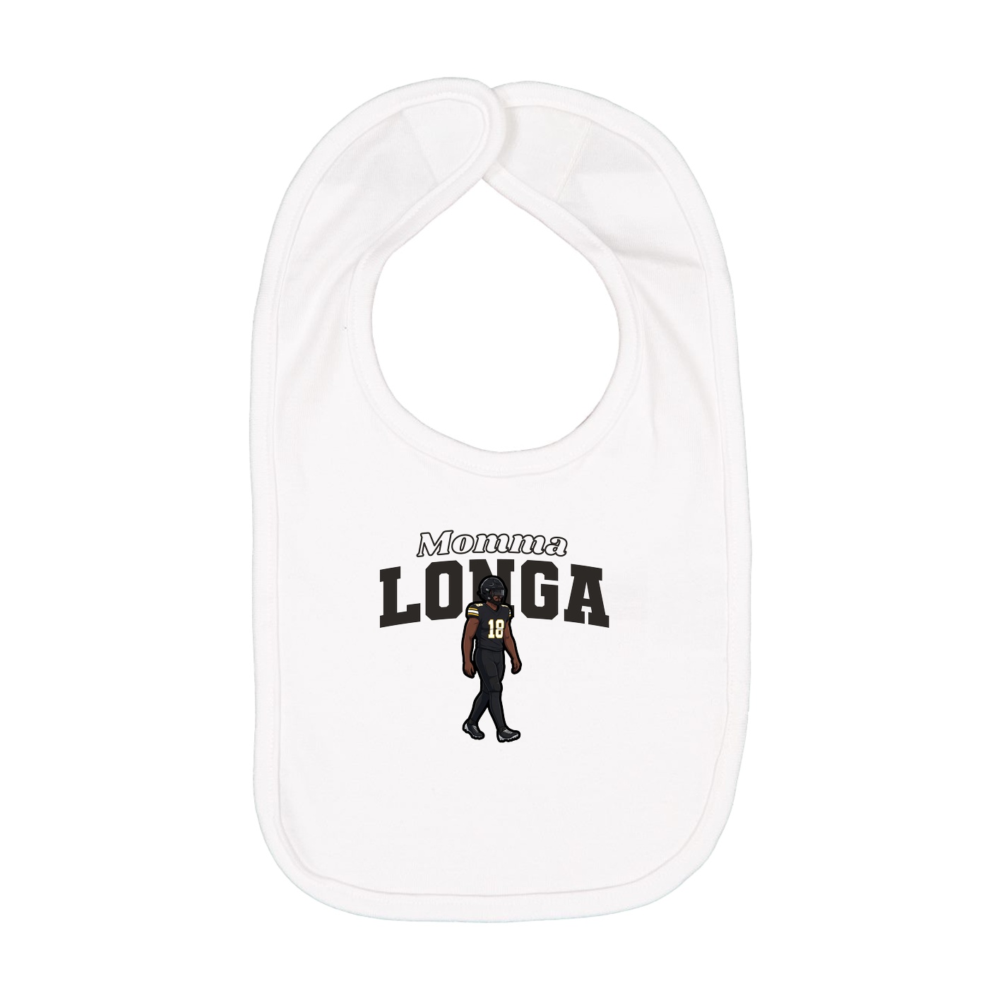 Infant Bib — Mothers Day Block in White