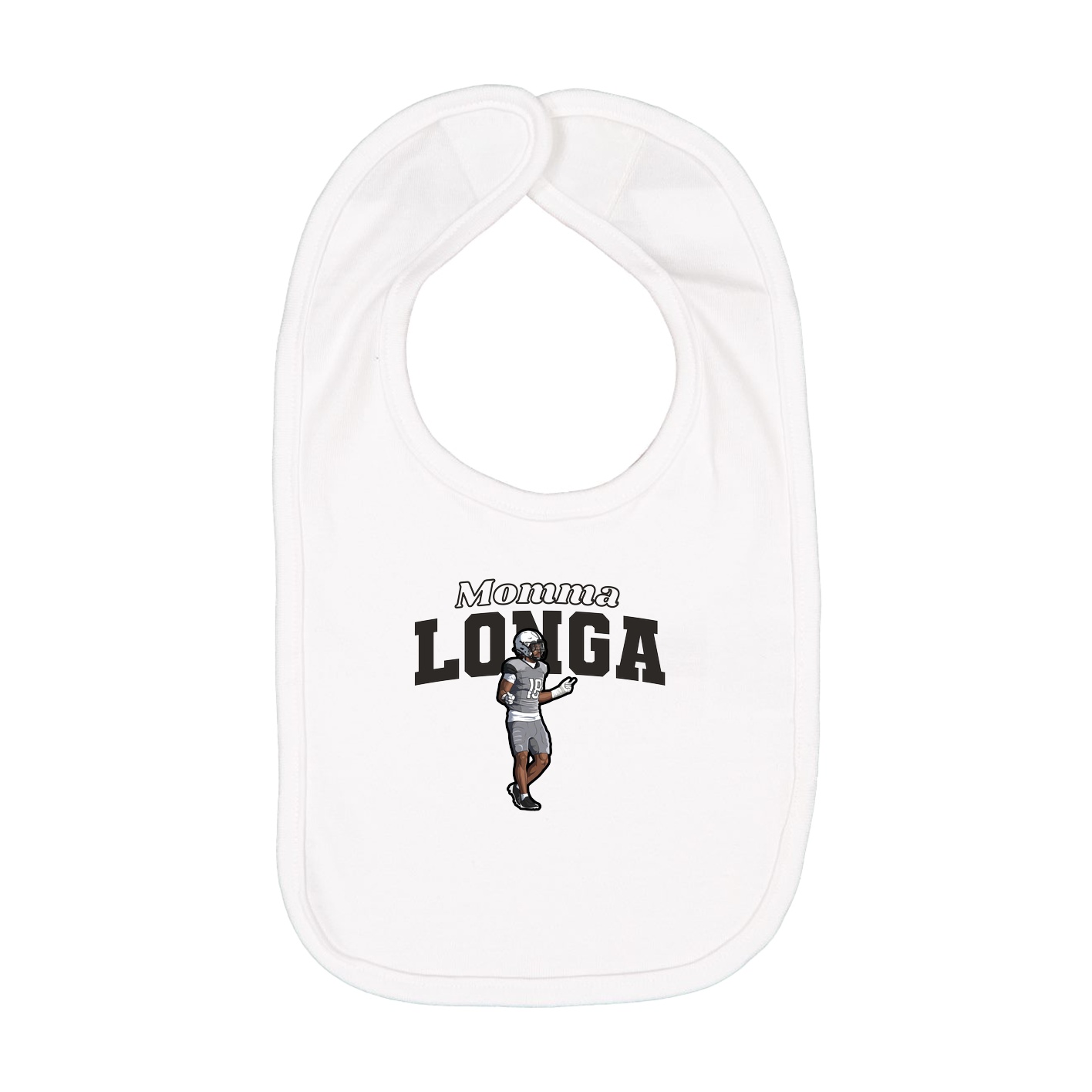 Infant Bib — Mothers Day Block in White