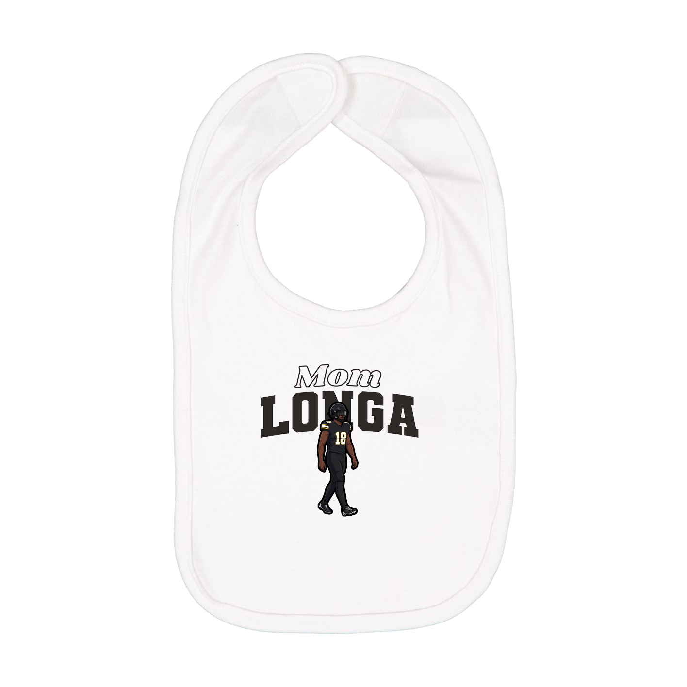 Infant Bib — Mothers Day Block in White