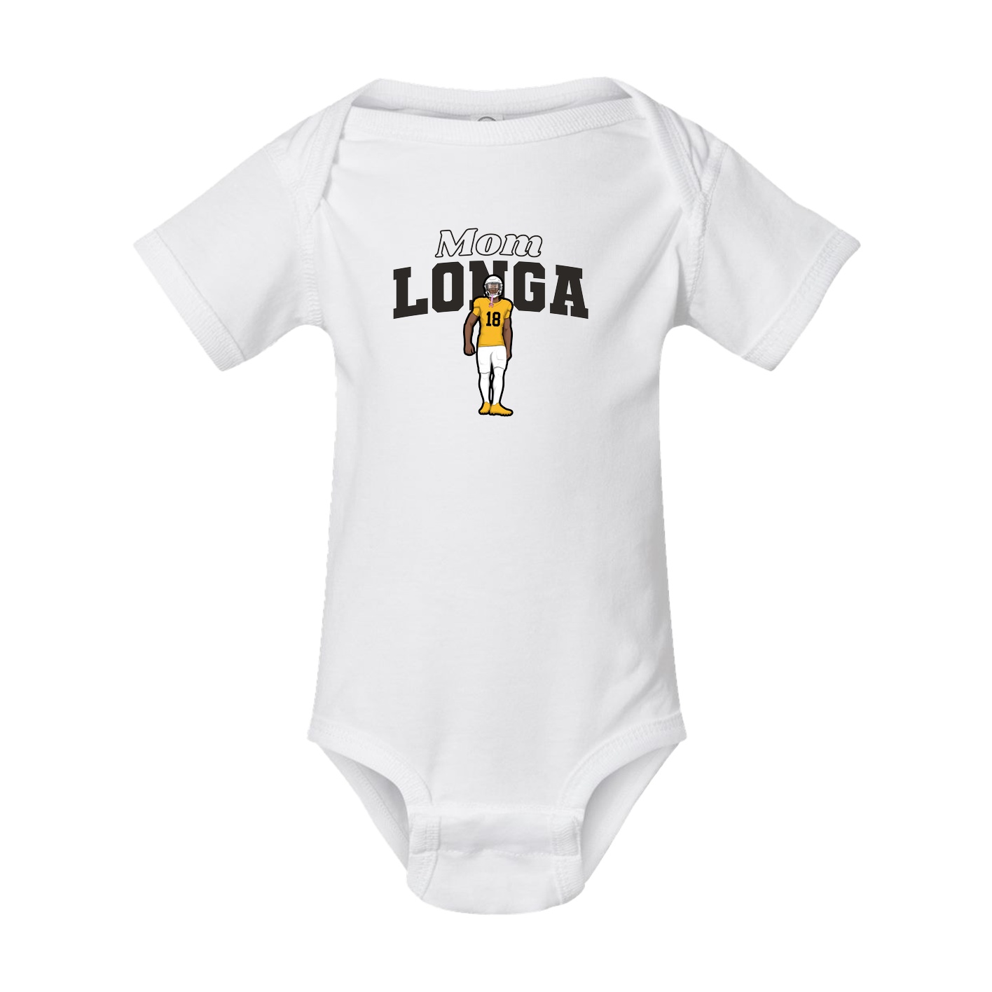 Baby Onesie — Mothers Day Block in White