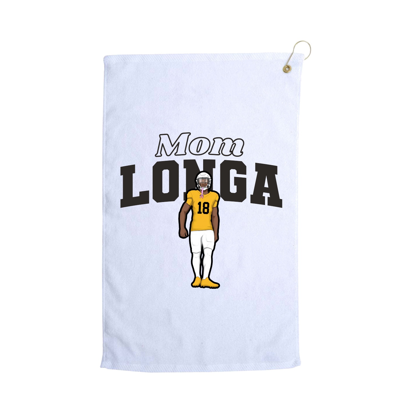 Golf Towel — Mothers Day Block in White