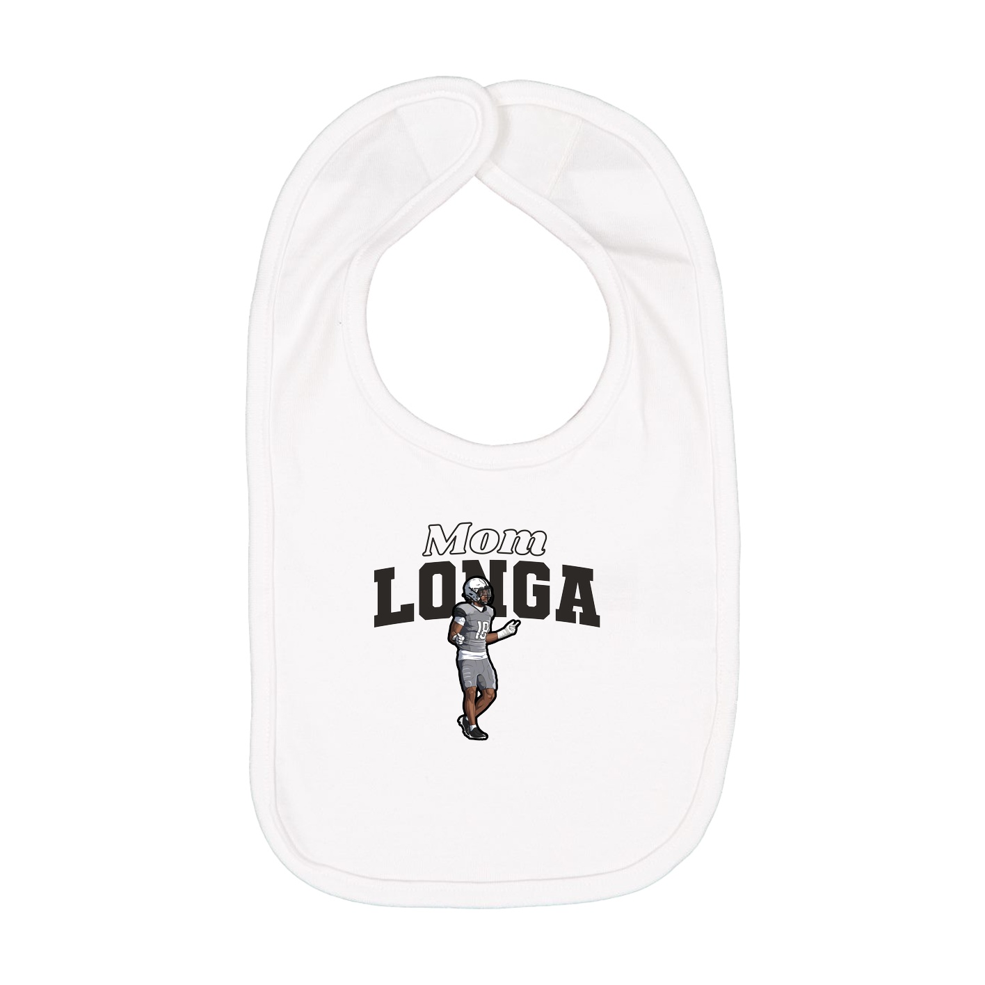 Infant Bib — Mothers Day Block in White