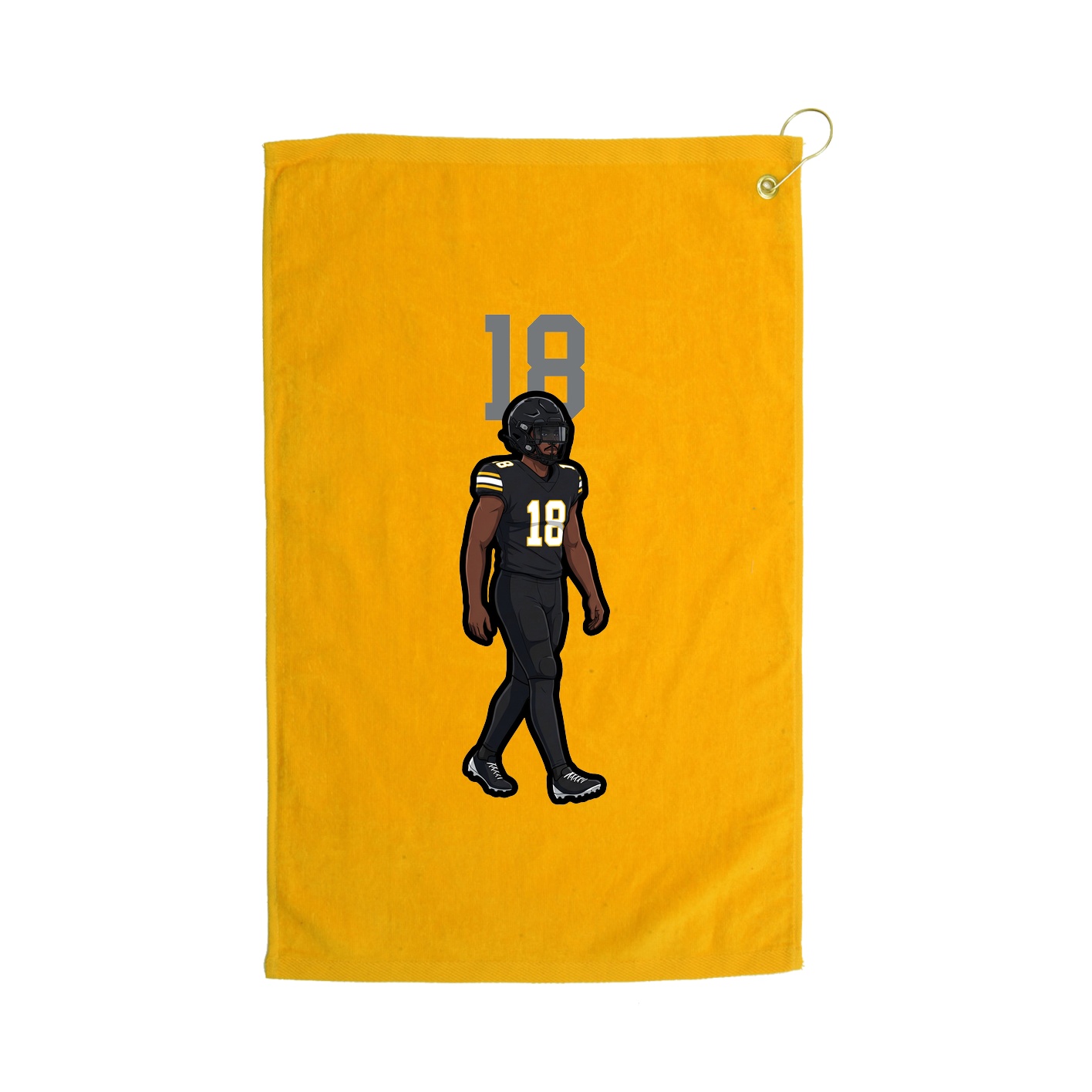 Golf Towel — Number Top in Gold