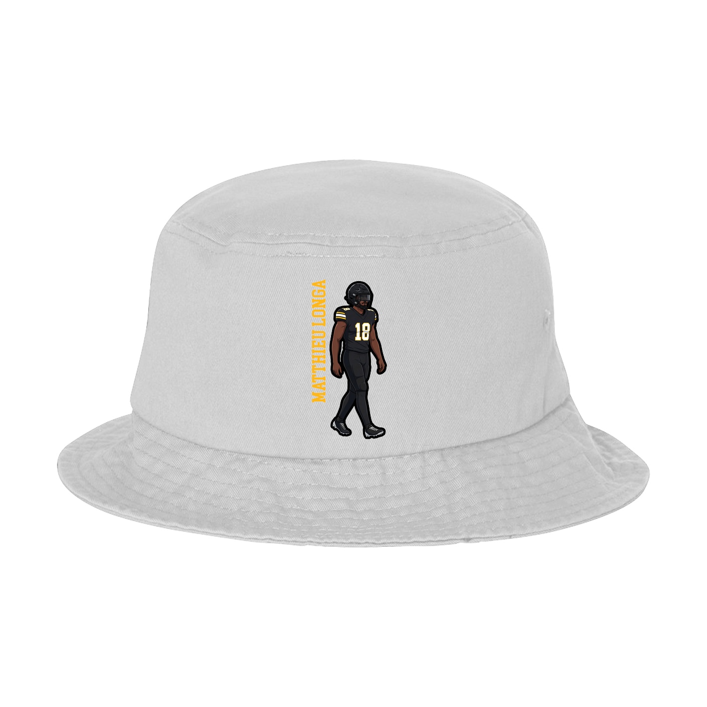 Bucket Cap — Name Vertical in White