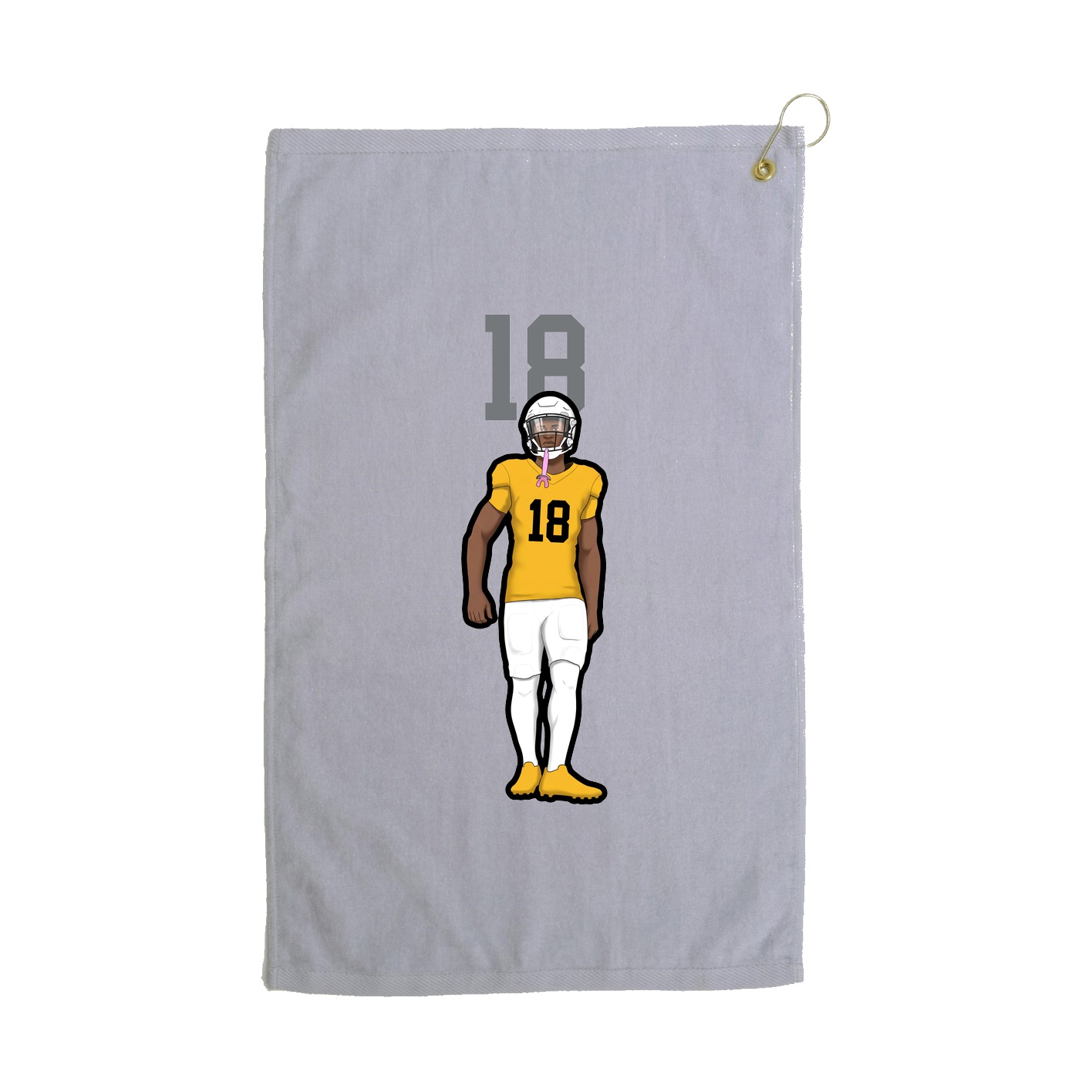 Golf Towel — Number Top in Grey