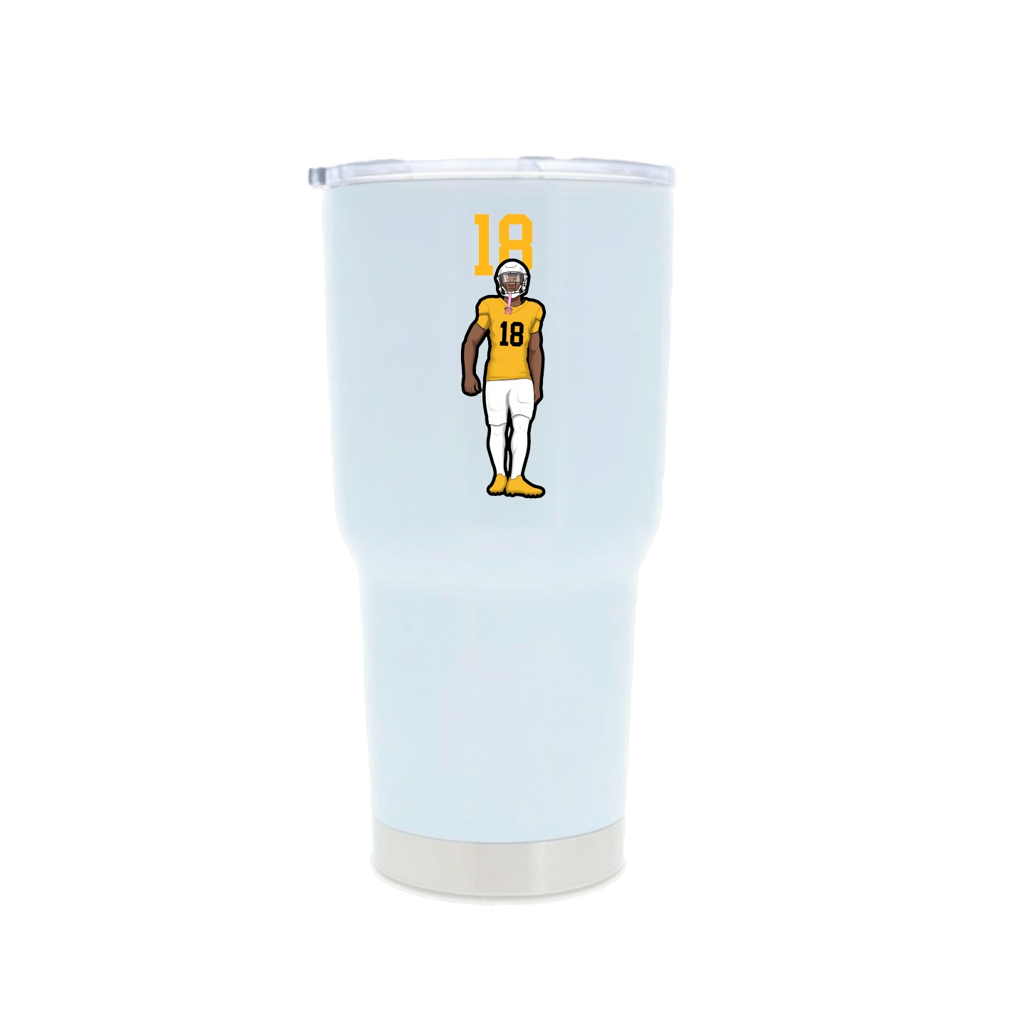 30oz Stainless Steel Tumbler — Number Top in White
