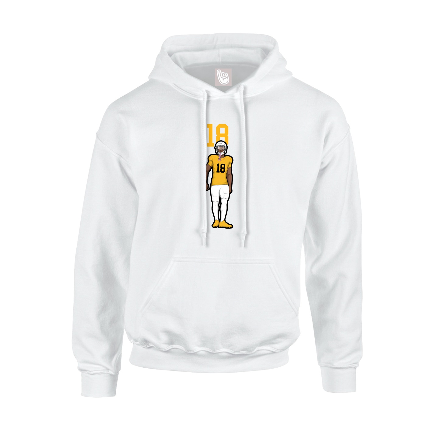 Hoodie — Number Top in White