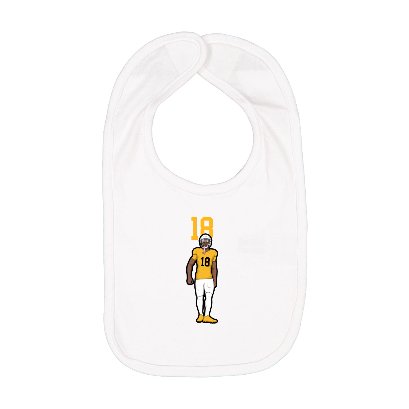 Infant Bib — Number Top in White