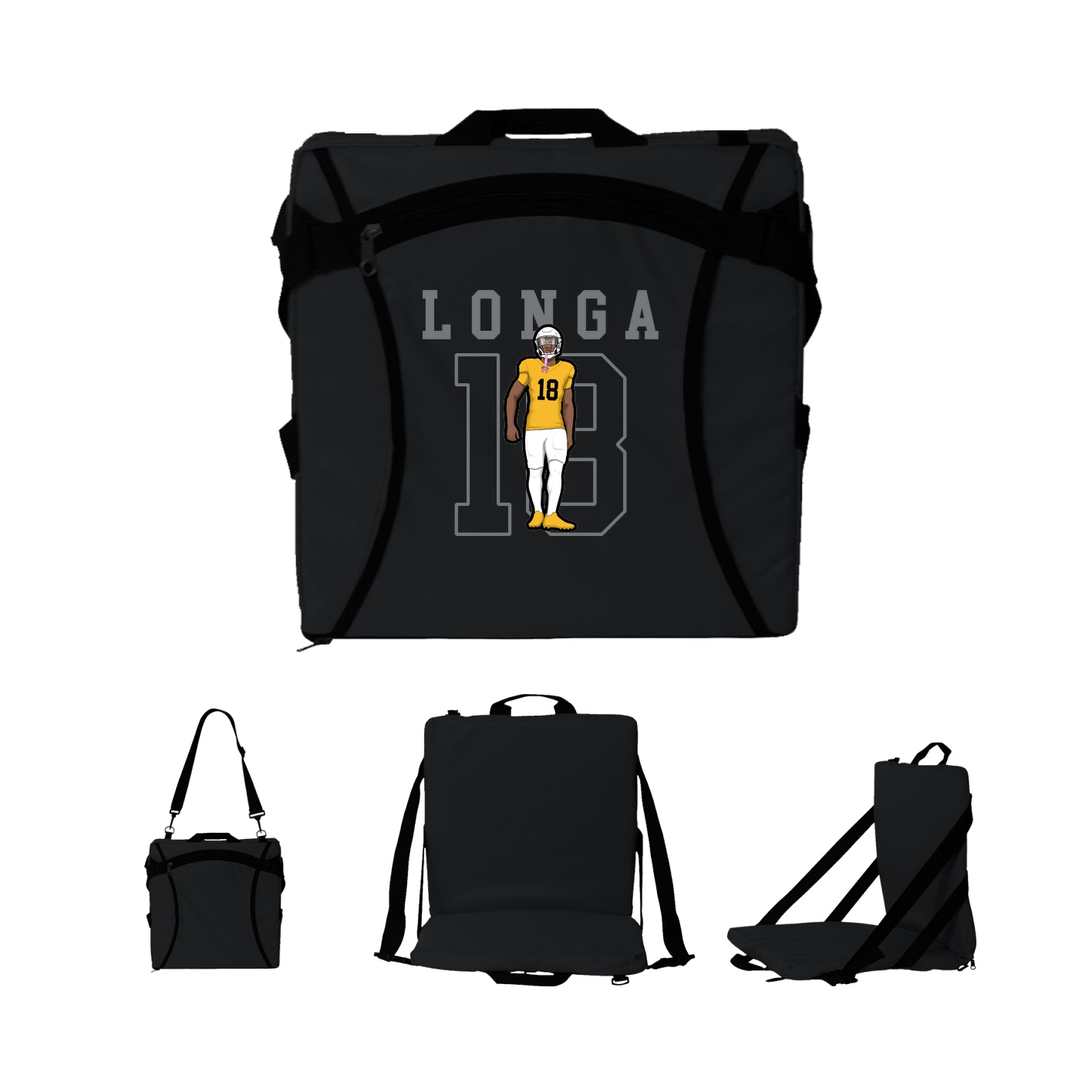 Folding Stadium Seat — Shirsey in Black