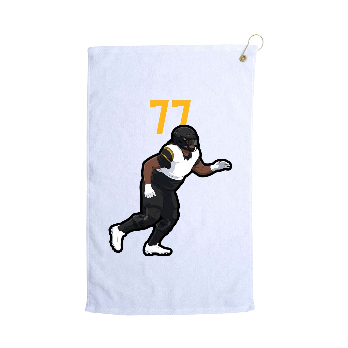 Golf Towel — Number Top in White