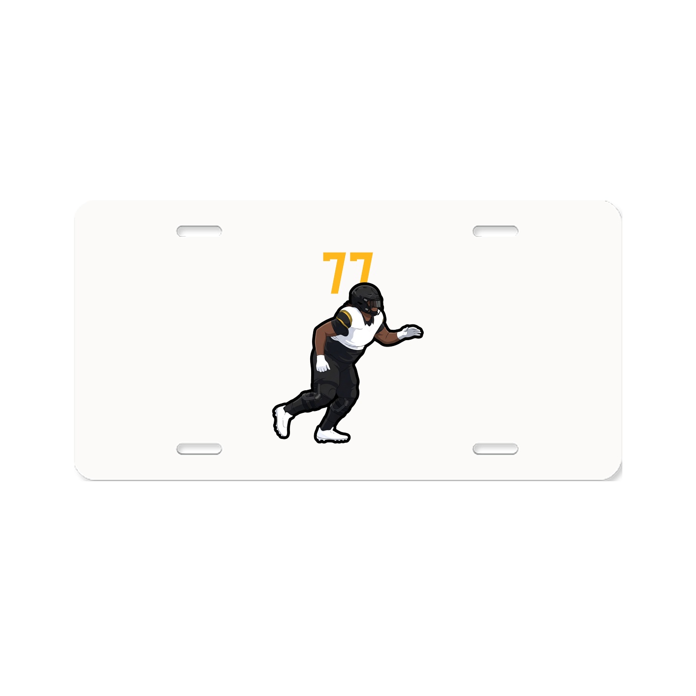 License Plate — Number Top in Classic