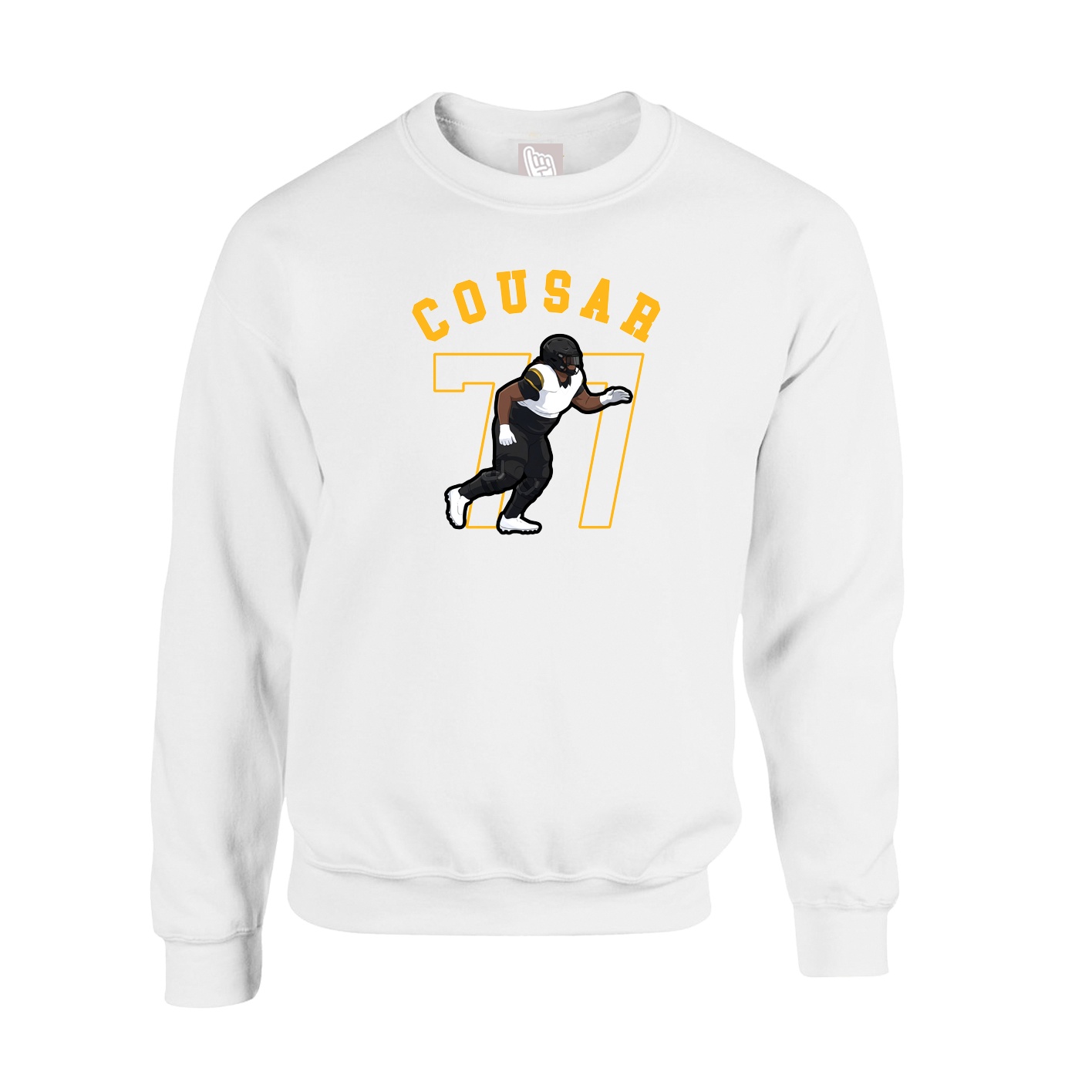 Fleece Crew — Shirsey Arch in White